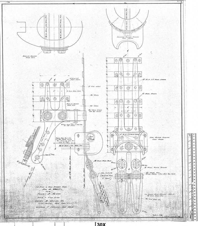 Jib Stay and Main Runner Tangs, [Rigging Detail Used for Design NE 407 ...