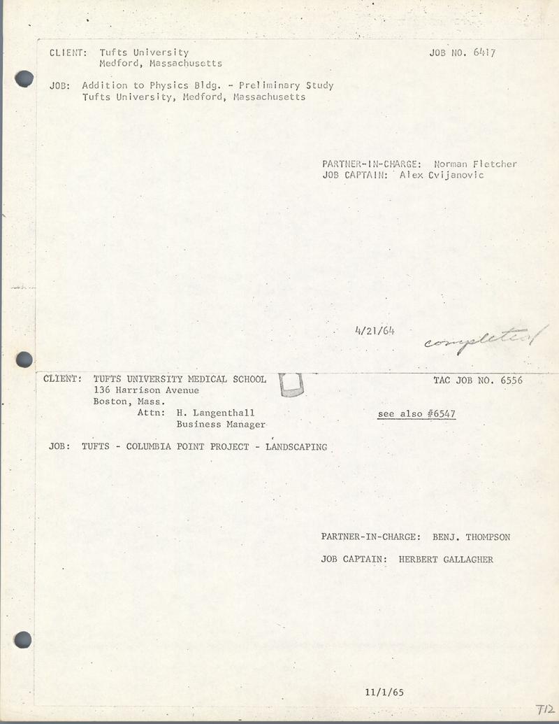 Columbia Point Project landscaping, Tufts University Medeical School ...