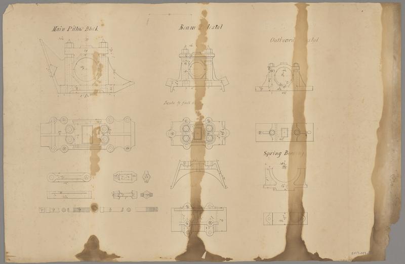 Mit Drawing Technical drawing of Main Pillow Block, Beam Pedestal, Outboard ...