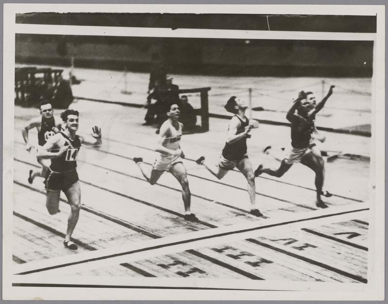 Vintage Running Races Track race at Madison Square Garden, circa 1940 | MIT Museum