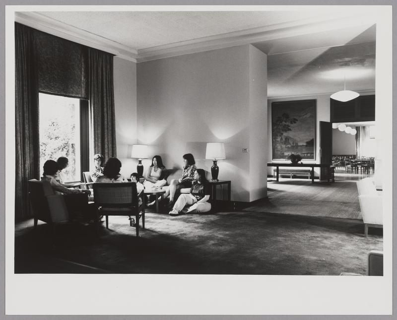 Contact sheet of Building W04, Stanley McCormick Hall, interior, living ...