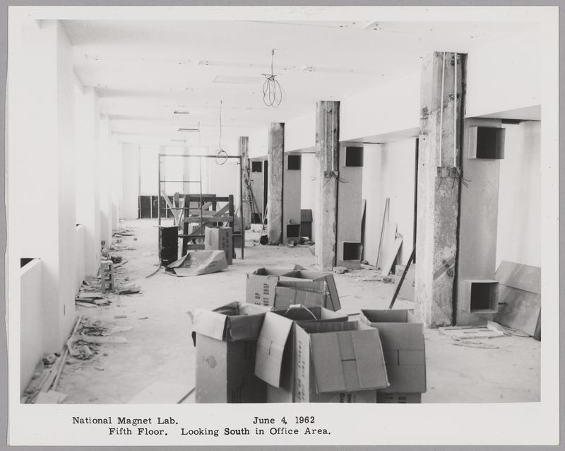 Building NW14, Francis Bitter Magnet Lab, construction, interior, 5th ...