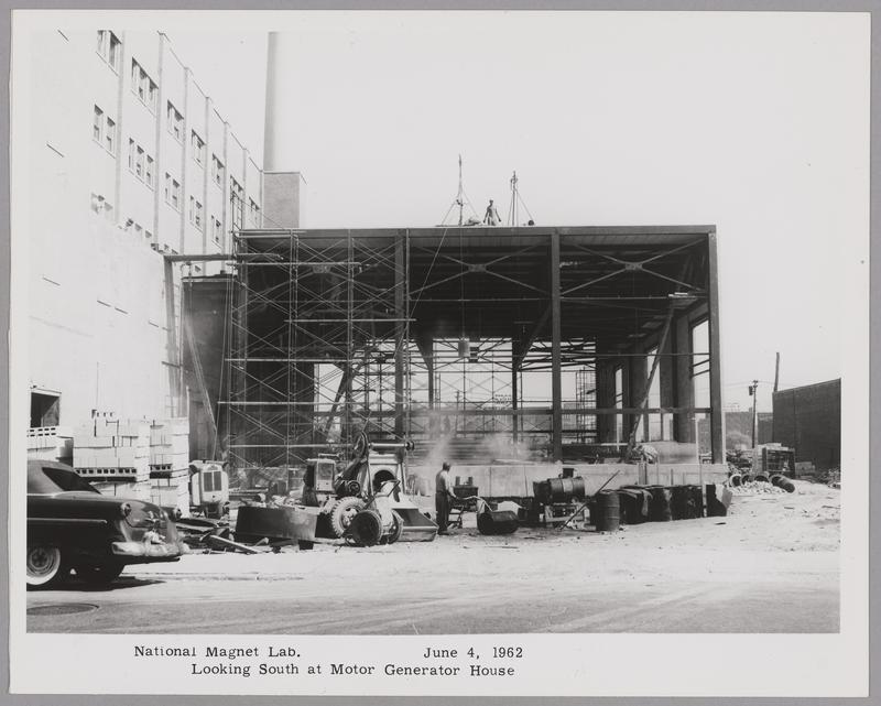 Building NW14, Francis Bitter Magnet Lab, construction, motor generator ...