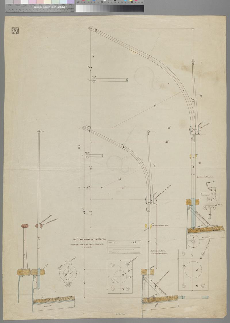 Davits and awning support Str. 172 | MIT Museum